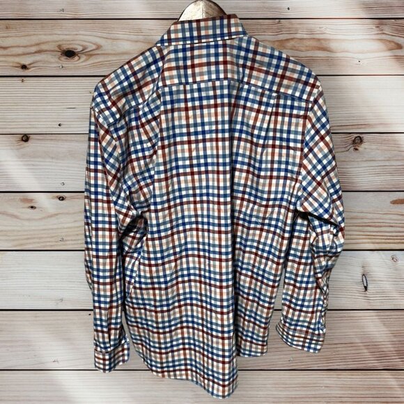 L.L. Bean Plaid Button Front Shirt Size Large - Picture 2 of 8